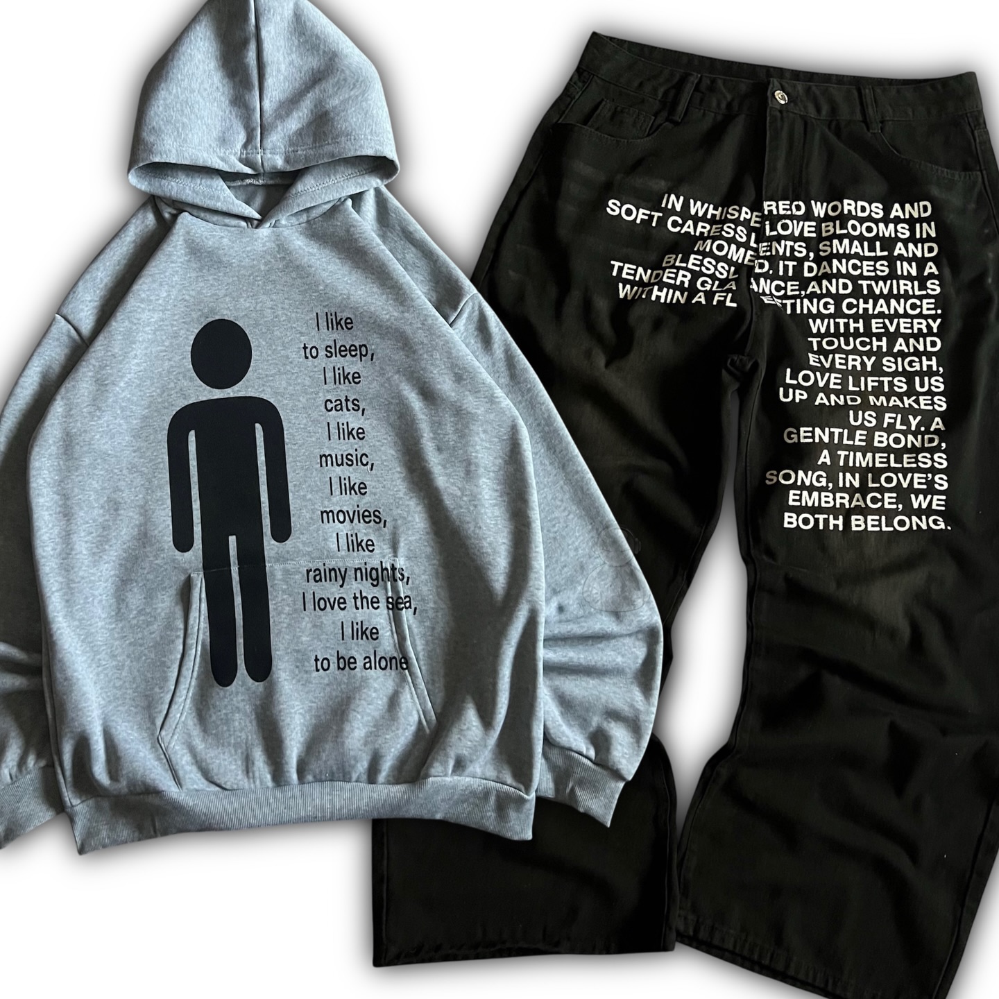Street Fashion China - Amerikaanse patroonletter jeans Y2K heren hoodies
