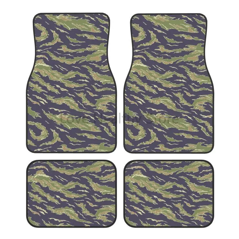 Camo Pattern Set - Tijgerstreep Camo Patroon Auto Vloermatten Set