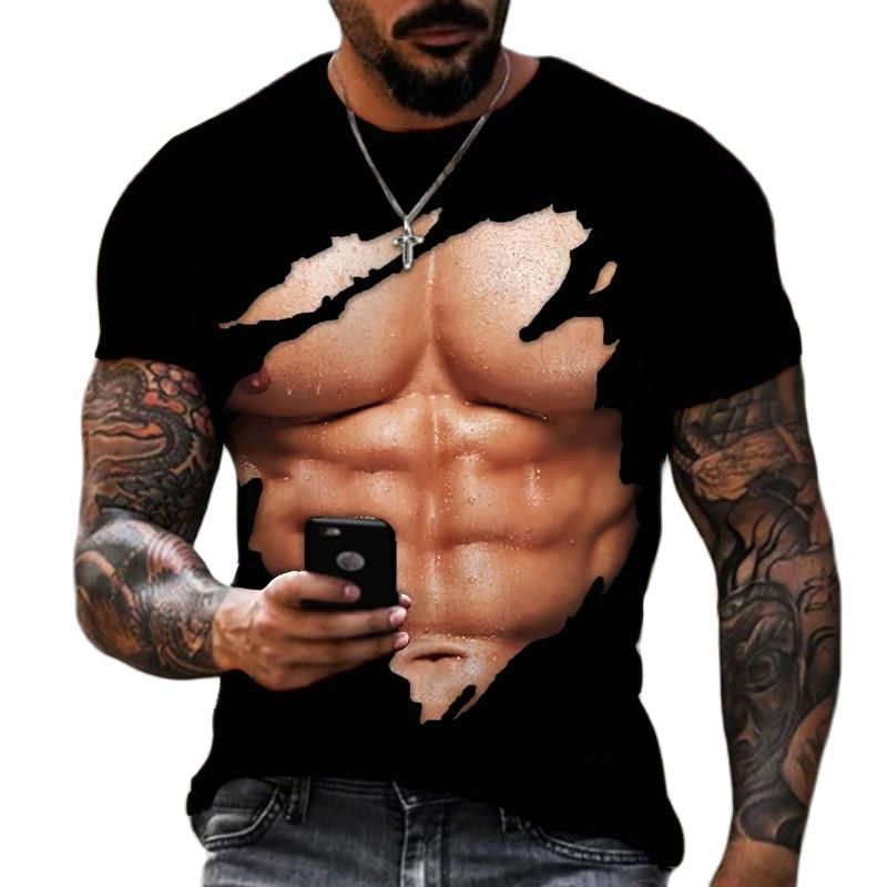 Street Fashion Guys - Zomer Mode Mannen 3D Gedrukt Spier