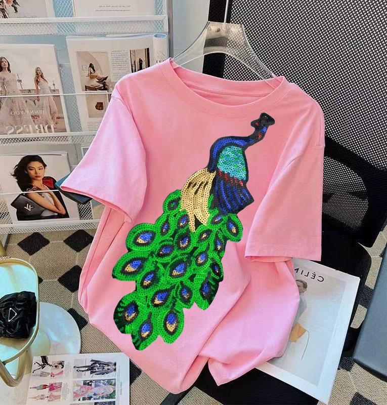 Street Fashion Shanghai - Koreaanse Mode Roze Borduren Beer Kralen