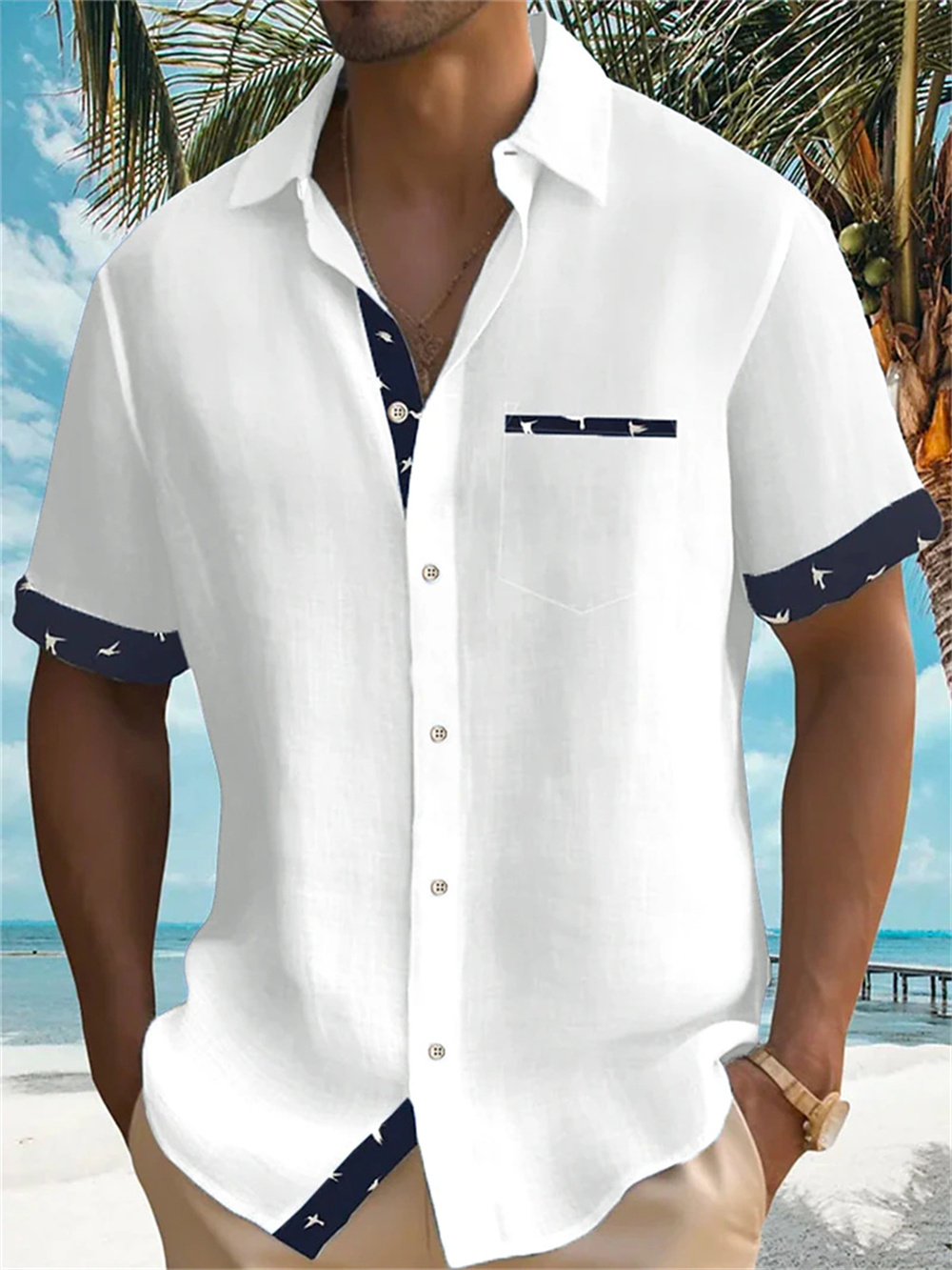 Street Fashion Shanghai - 2023 Zomer Nieuwe Mannen Aloha Shirt