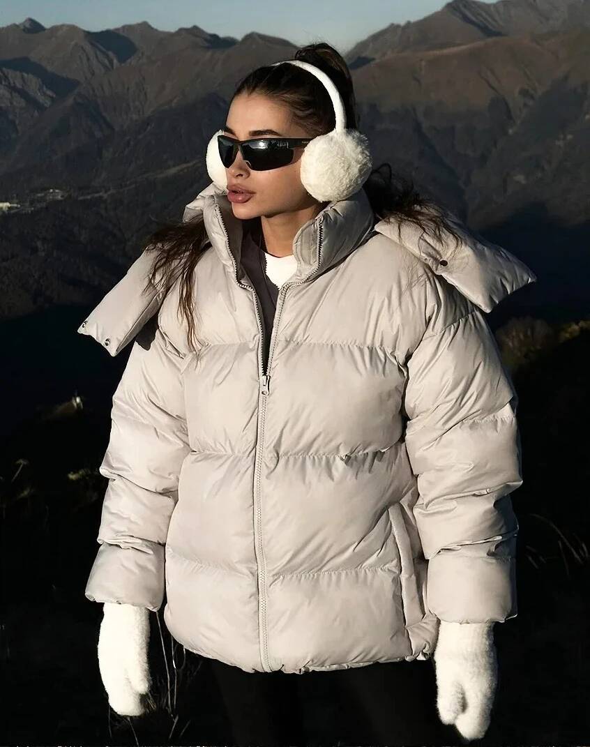 Street Fashion Taiwan - Winter warme donsjas dames mode parka