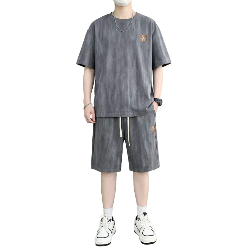 Street Fashion China - 【T-shirt + 5-punts shorts】 T-shirtset voor