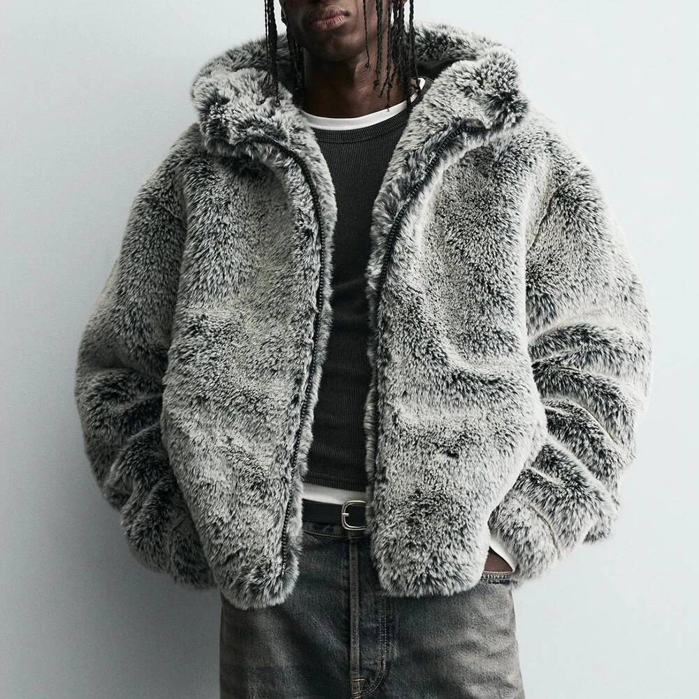 Street Fashion Taiwan - Winter Nieuwe Kunstbont Jas met lange