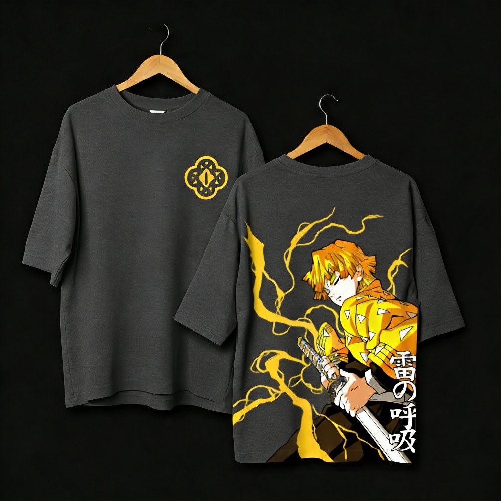 Street Fashion Anime - Plus Size Demon Slayer Anime Gedrukt