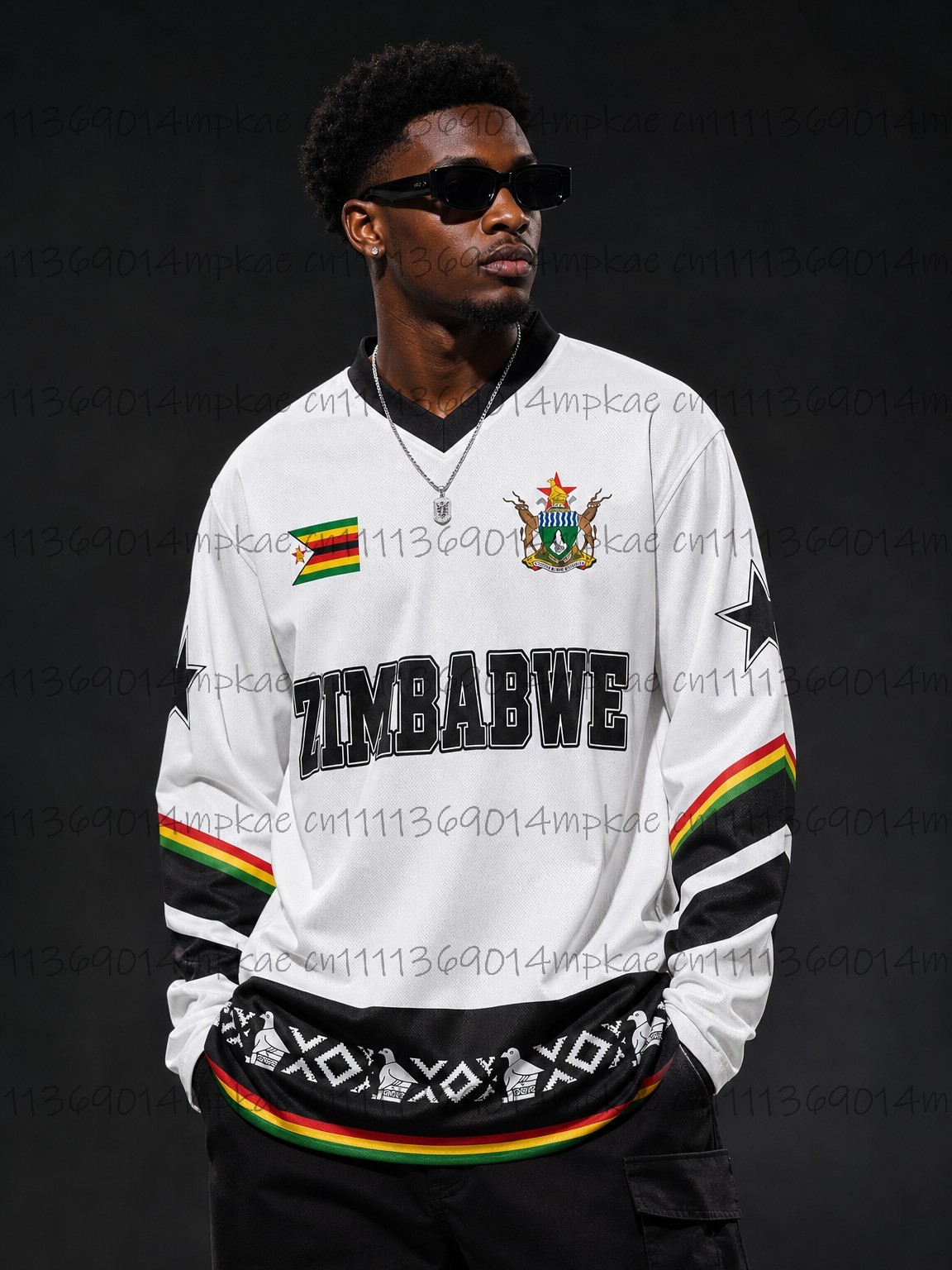 Street Fashion China - Herfst Zimbabwe Etnische Streetstyle Geprinte Heren