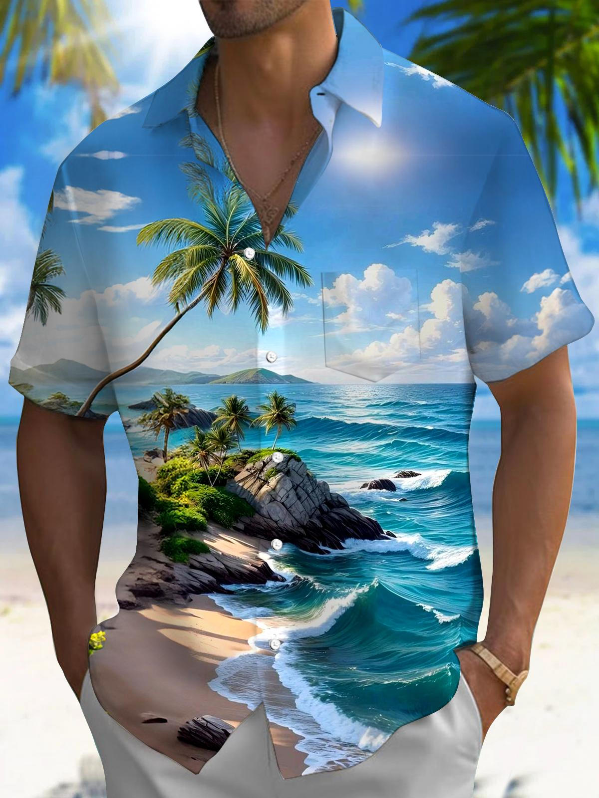 Street Fashion Walking - Nieuw Hawaii lente/zomermode vrijetijdskleding voor straatwandelingen,