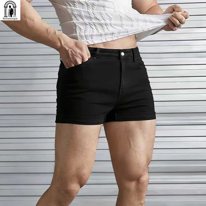 Sexy slim fit witte denim shor - Street Fashion Jeans Men recensie en prijs