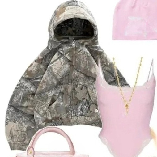 Y2K pak Womens Vintage jaren 2 - Camo Pattern Set recensie en prijs