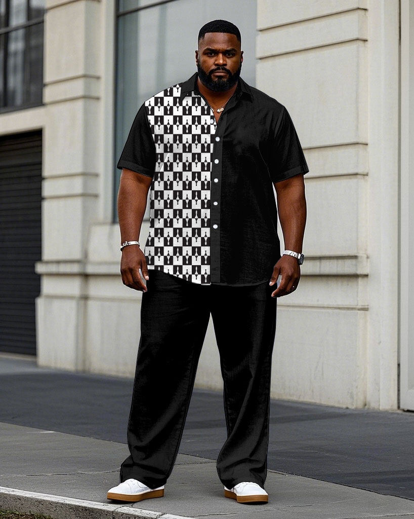 S-9XL Plus Size Heren Geometri - Camo Pattern Set recensie en prijs