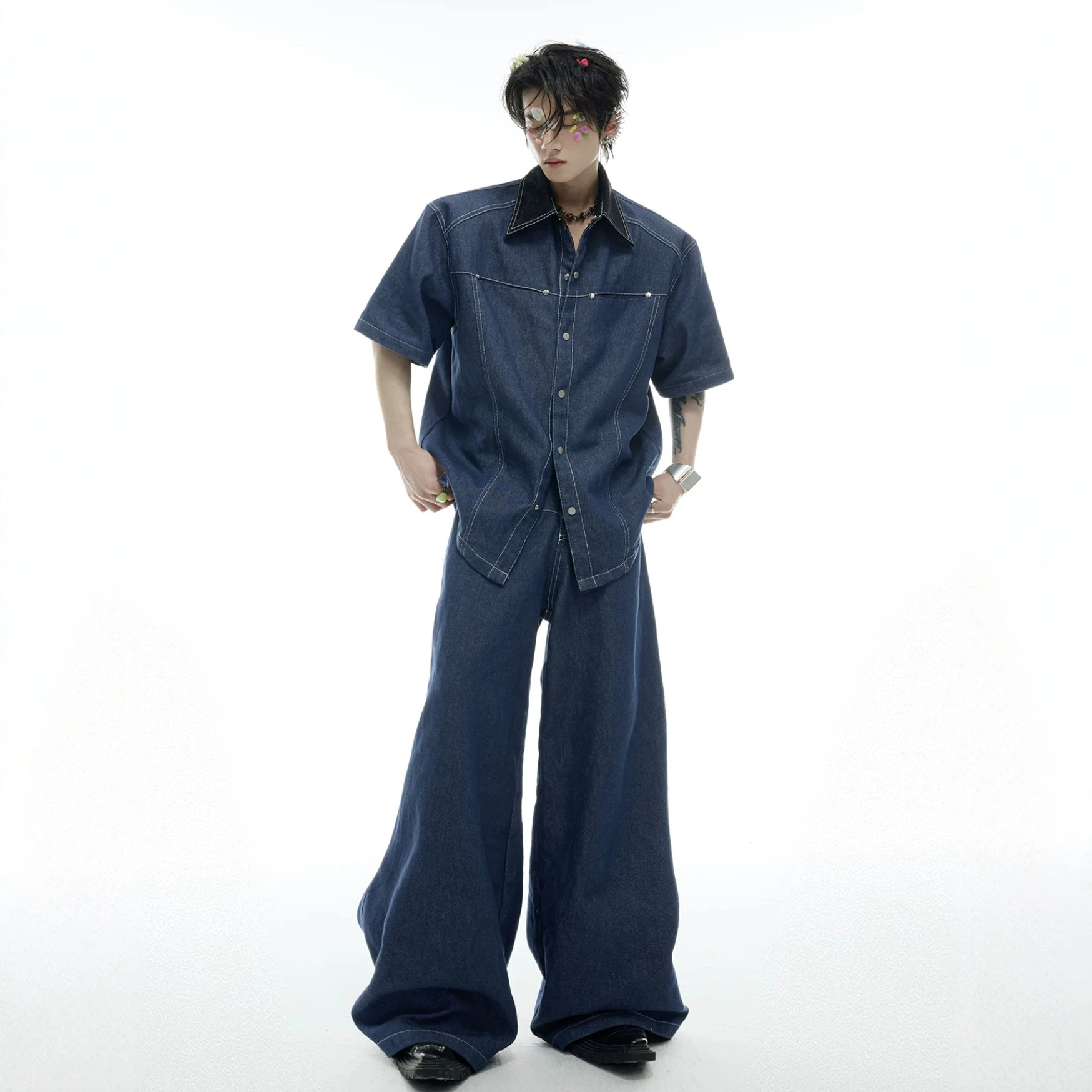 Zomer heren denim set, Amerika - Street Fashion Jeans Men recensie en prijs