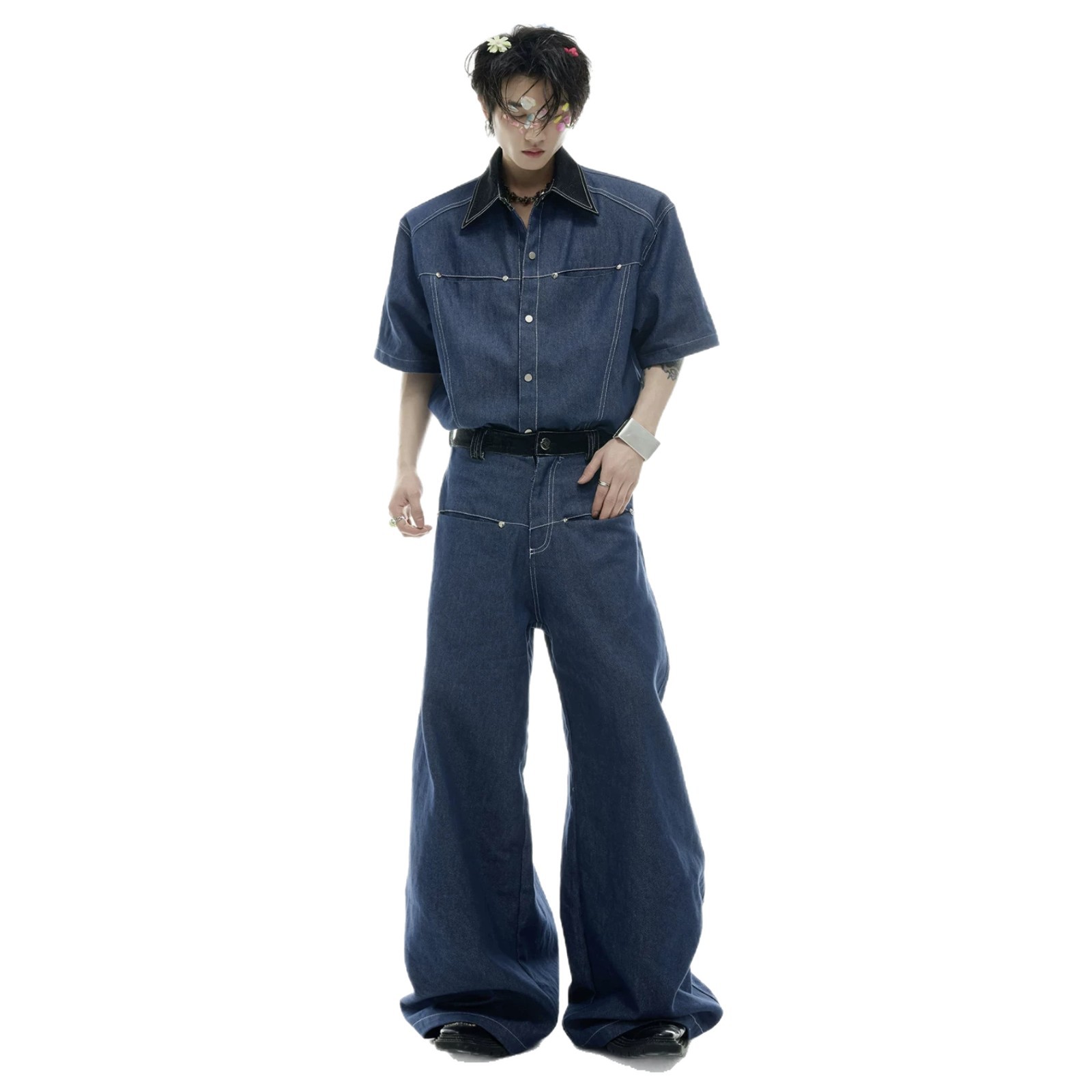 Zomer heren denim set, Amerika - Street Fashion Jeans Men recensie en prijs
