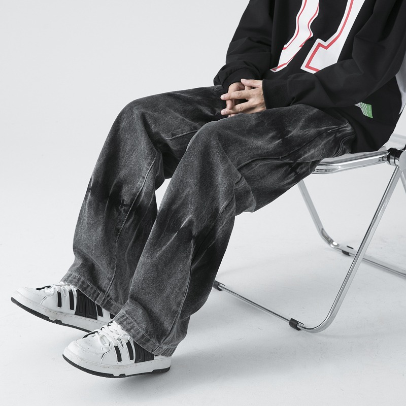 2026 Nieuwe Zwarte Tie-Dye Cas - Street Fashion Jeans Men recensie en prijs