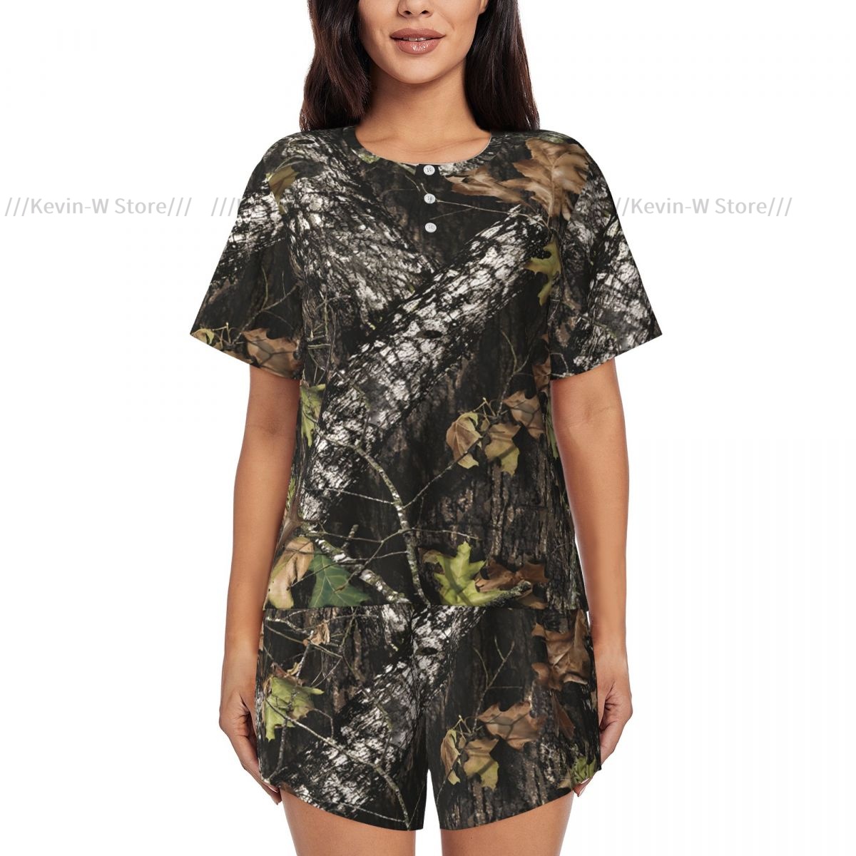 Tweedelige damespyjama met ron - Camo Pattern Set recensie en prijs