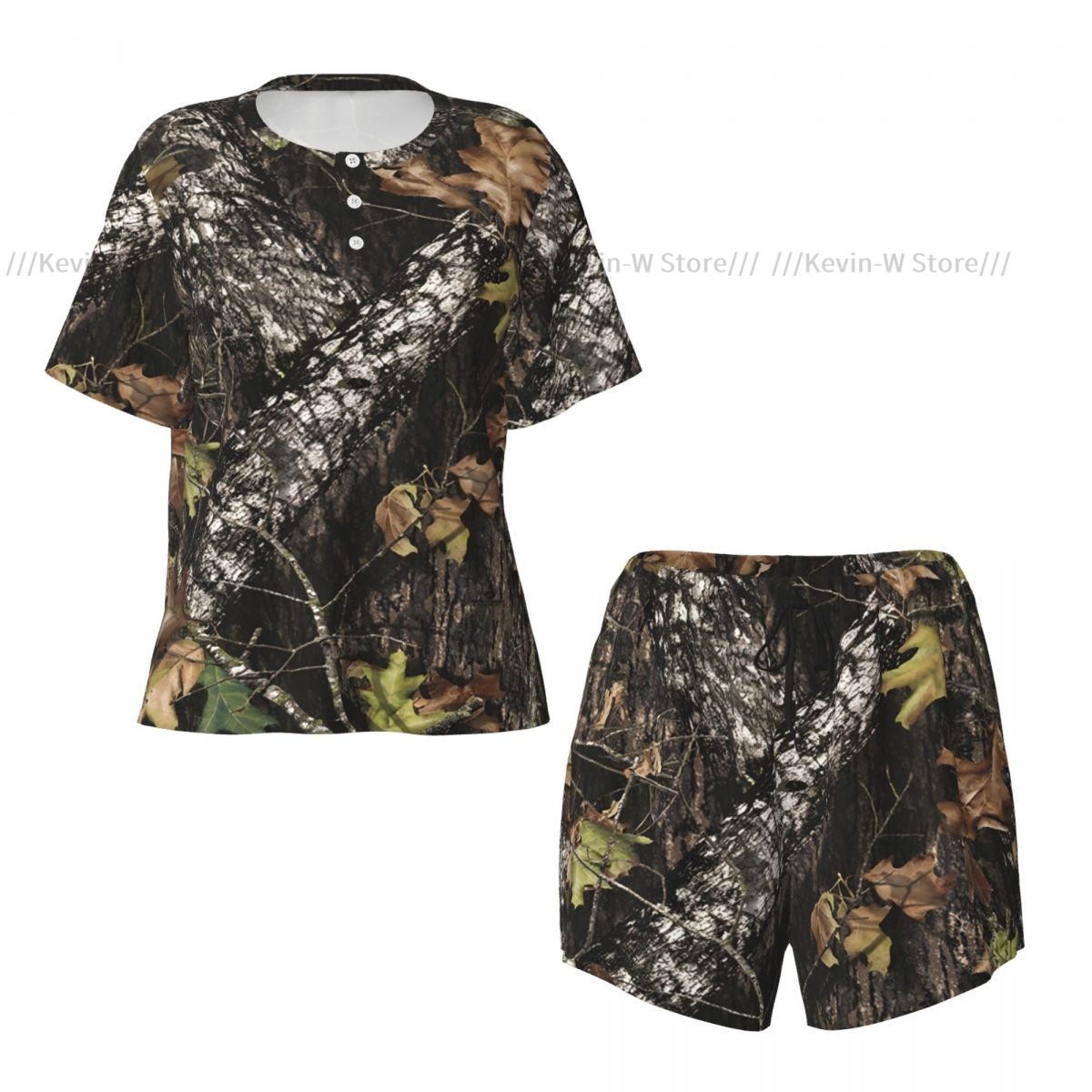 Tweedelige damespyjama met ron - Camo Pattern Set recensie en prijs