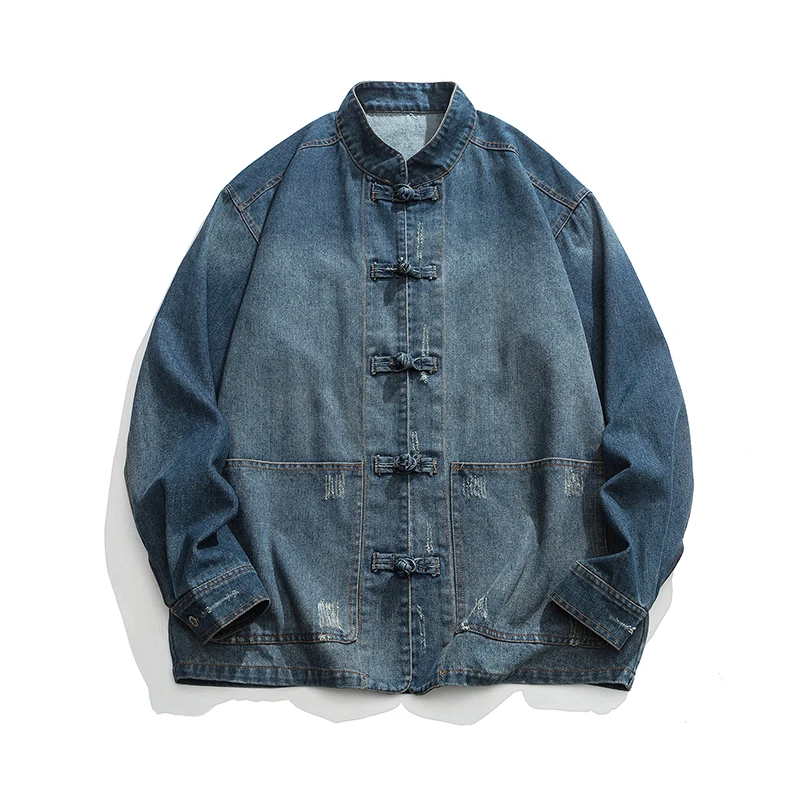 Chinese stijl denim jack heren - Street Fashion Jeans Men recensie en prijs