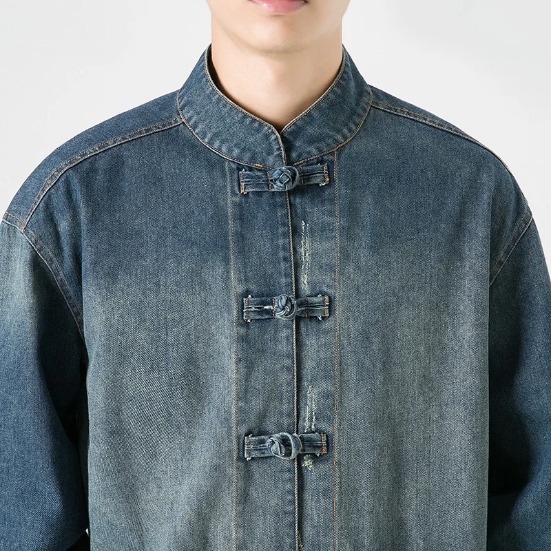 Chinese stijl denim jack heren - Street Fashion Jeans Men recensie en prijs
