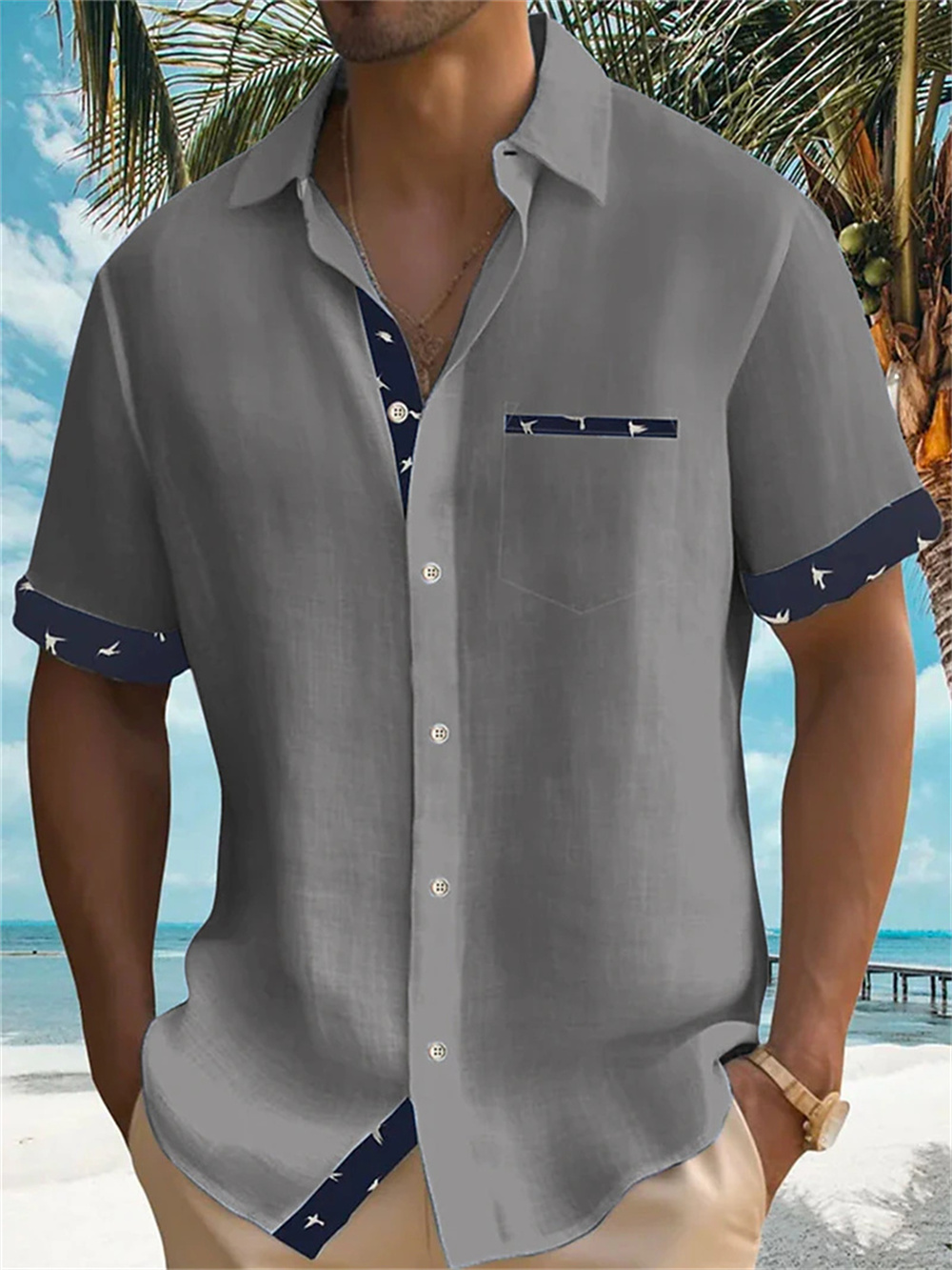 2023 Zomer Nieuwe Mannen Aloha - Street Fashion Shanghai recensie en prijs